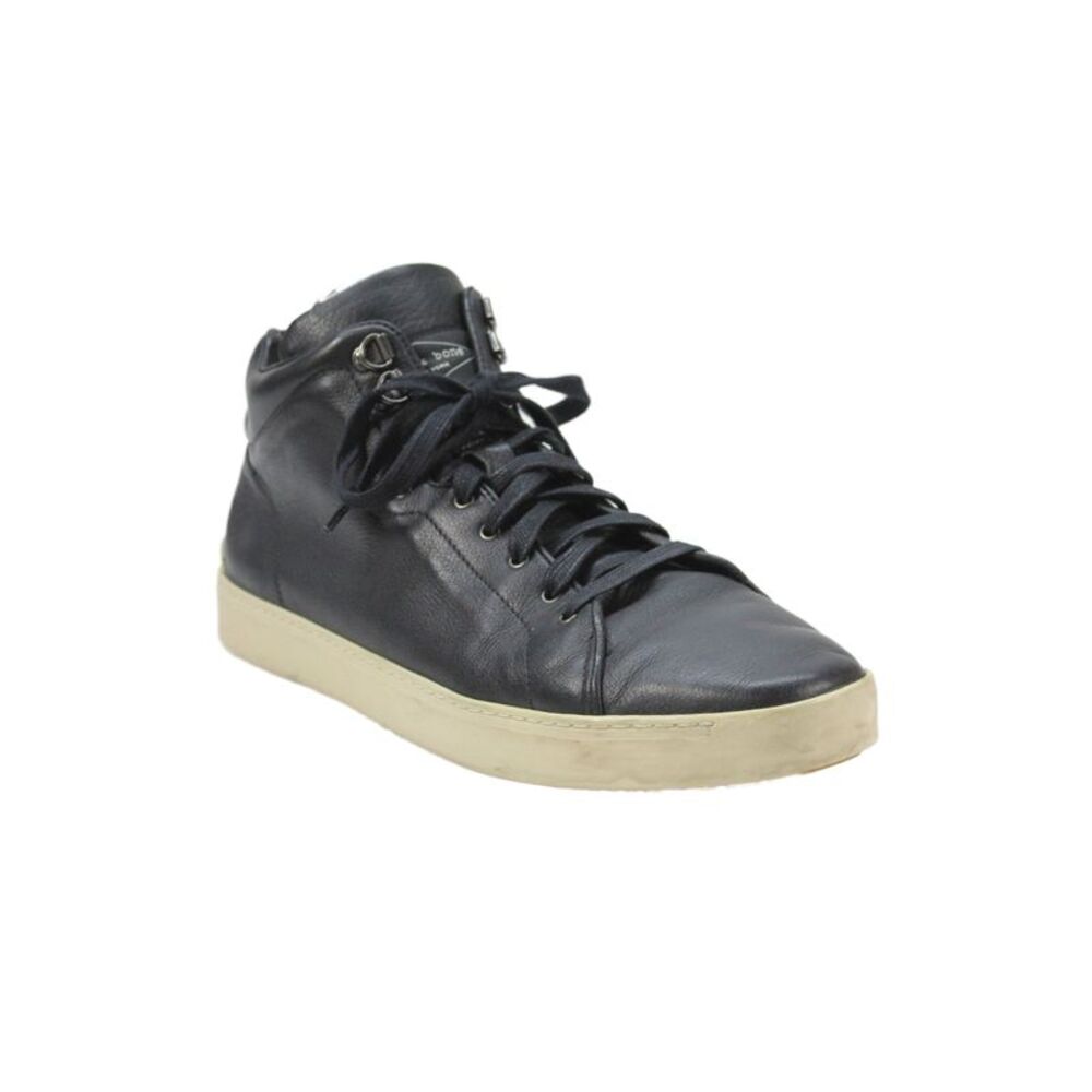 Rag & Bone Men's Leather Lace Up Rubber Sole Sneakers Black Size 12
